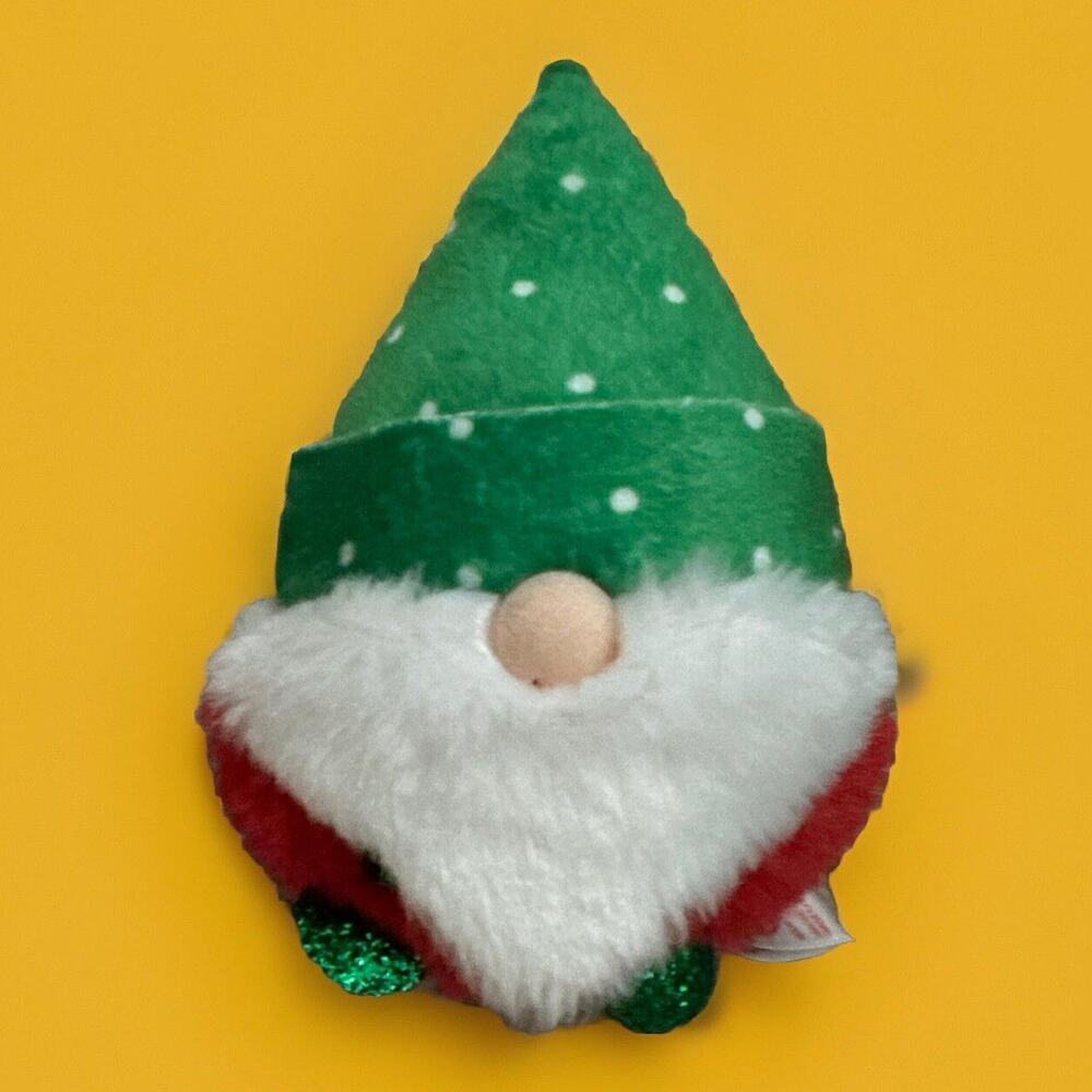 Ty Puffies (Beanie Balls) Plush - TURVEY the Christmas Gnome (4 inch) 2023 NWOT